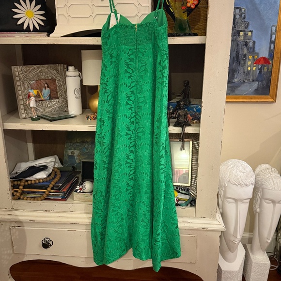 Lilly Pulitzer sz 2 Sarahlynne maxi dres stacked palm burnout fabric - Picture 5 of 7